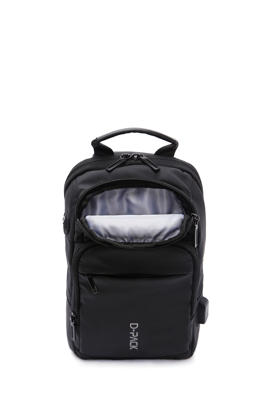 D-Pack Erkek Siyah Teknolojik Kumaş Çapraz Çanta