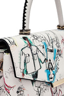 Woman Cream Long Strap Printed Handbag | Derimod