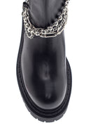 Women's Leather Chelsea Chain Boots | Derimod