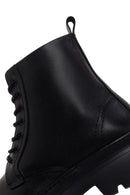 Men's Black Zippered Casual Leather Boots | Derimod