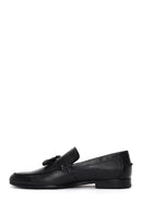 Men's Black Tasseled Leather Casual Loafer | Derimod