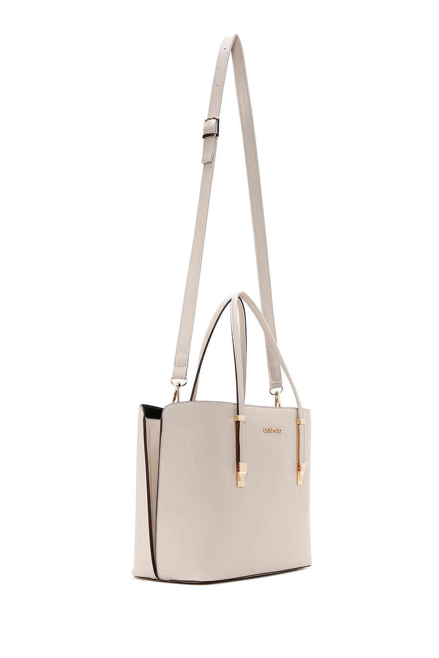 Women's Cream Long Strap Classic Shoulder Bag