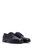 Men's Navy Blue Lace-Up Leather Classic Shoes | Derimod