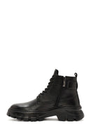 Men's Black Lace-Up Leather Casual Boots | Derimod