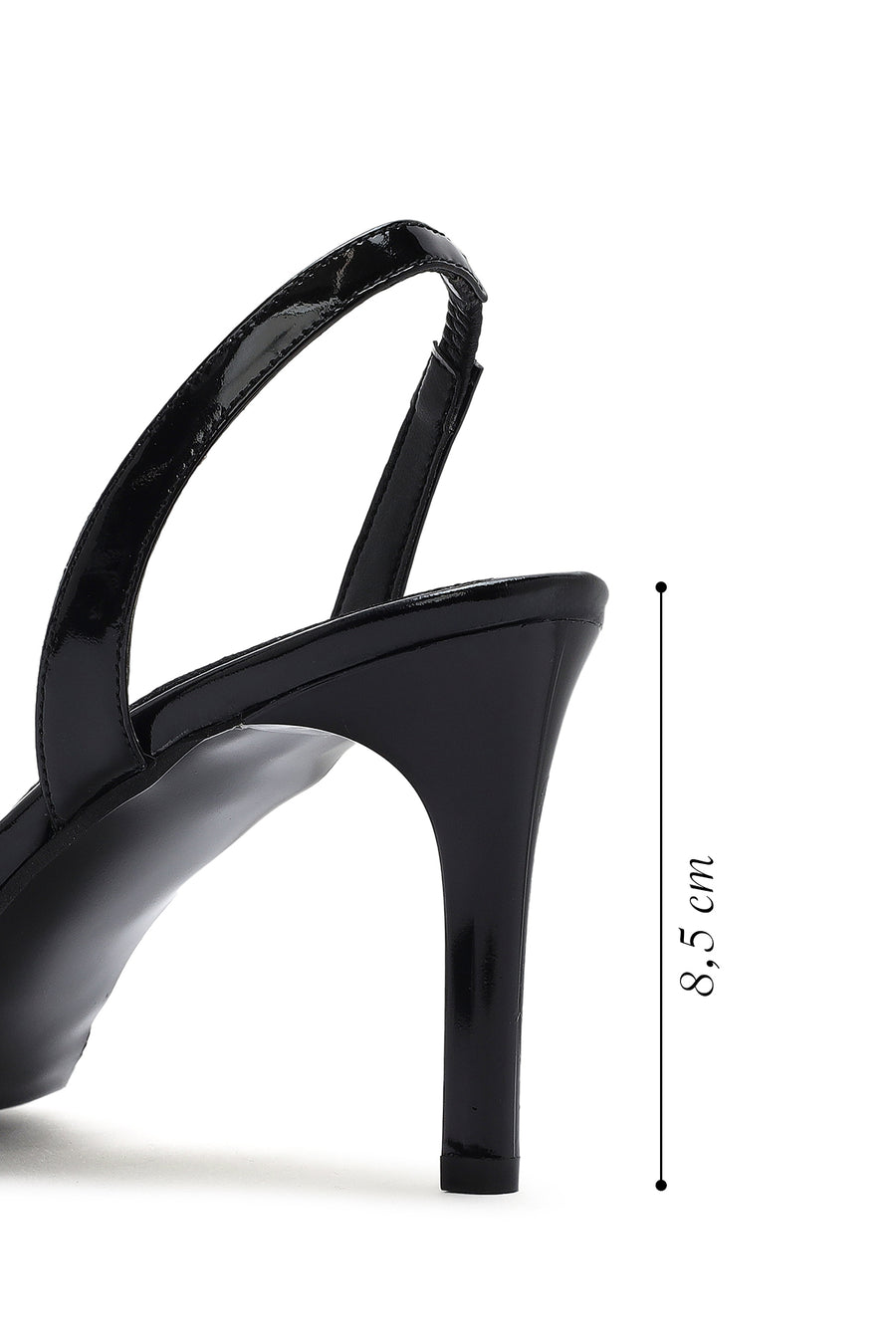 Women's Black Patent Leather Stiletto Heeled Shoes