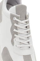 Women's White Suede Sneaker | Derimod