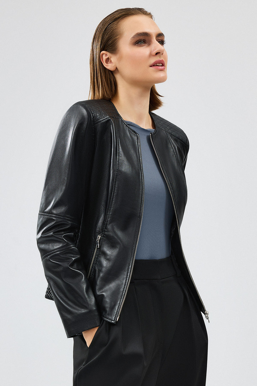 Irina Women's Black Leather Jacket