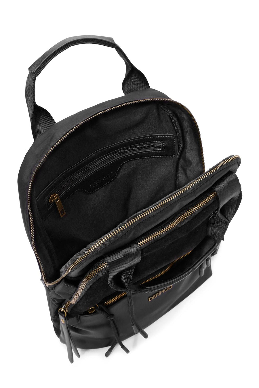 Women's Black Suede Backpack