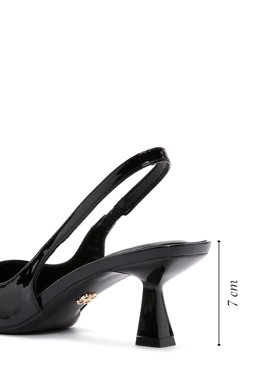 Women's Black Open Back Thin Heeled Shoes