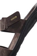 Men's Brown Nubuck Leather Casual Slippers | Derimod