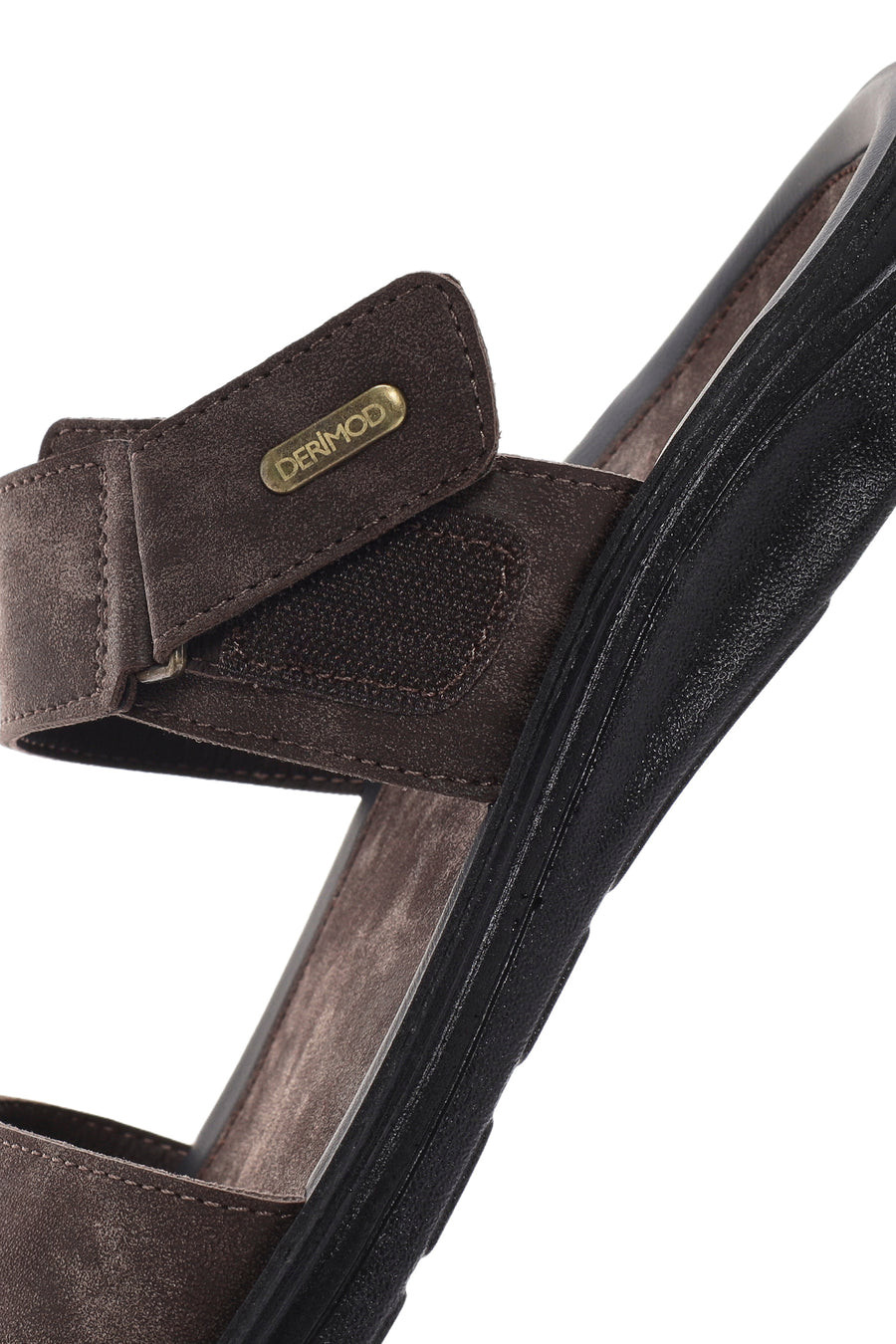 Men's Brown Nubuck Leather Casual Slippers