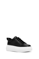 Kadın Siyah Bağcıklı Kalın Tabanlı Sneaker | Derimod