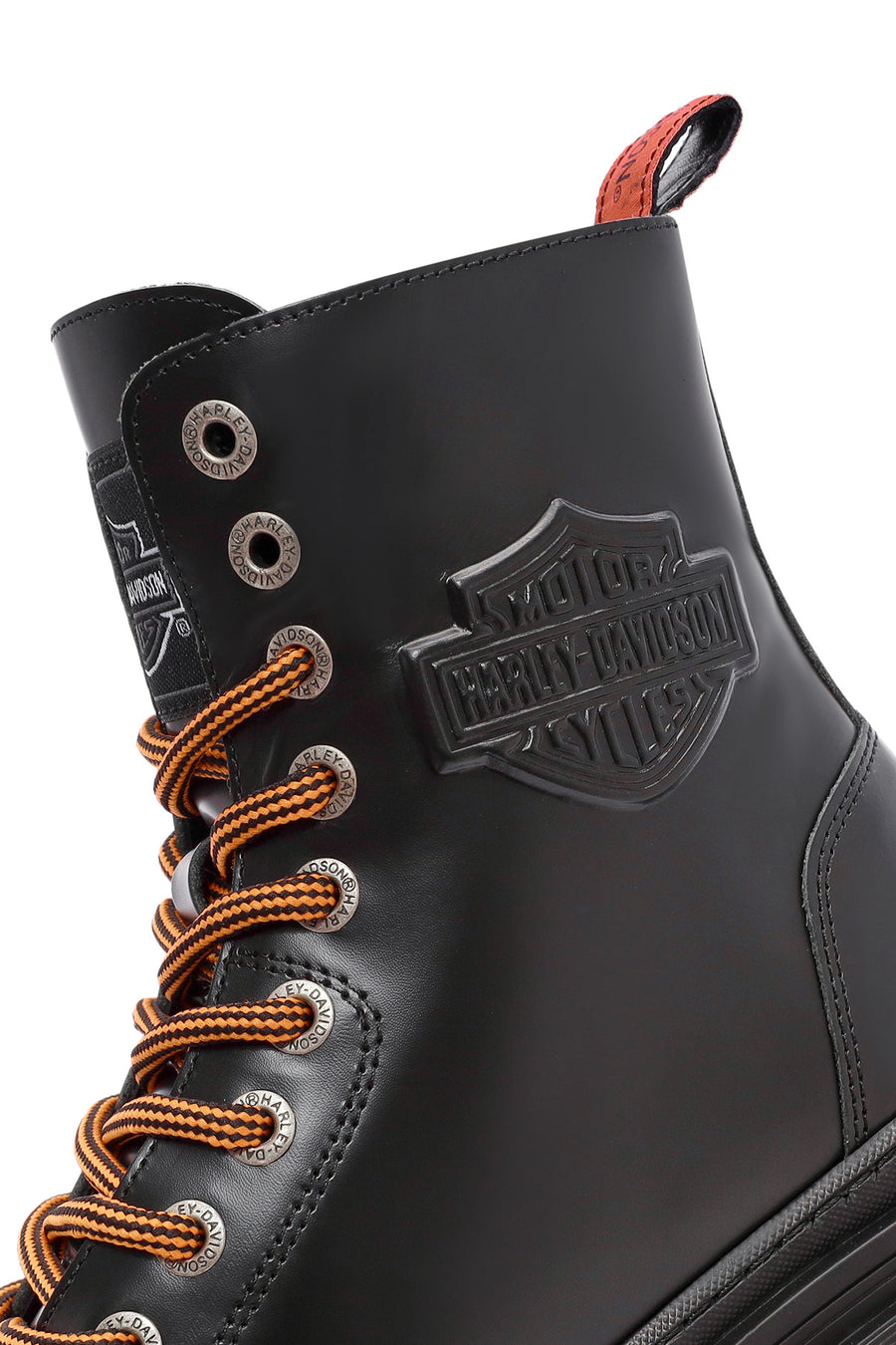 Harley Davidson Women's Black Jimmy Zipper Leather Combat Boots