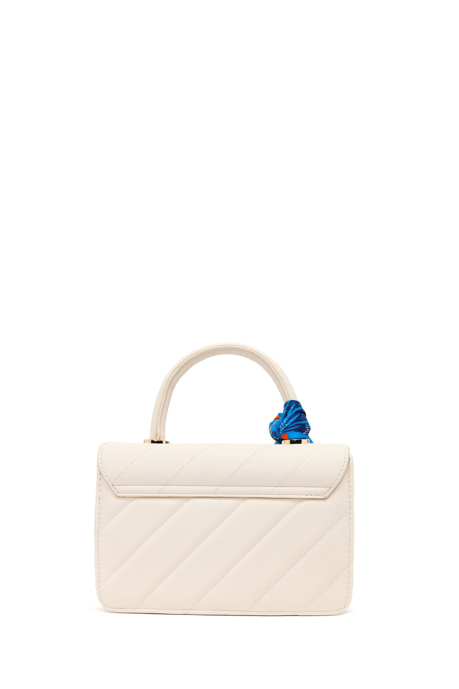 Woman Cream Accessory Quilted Crossbody Bag
