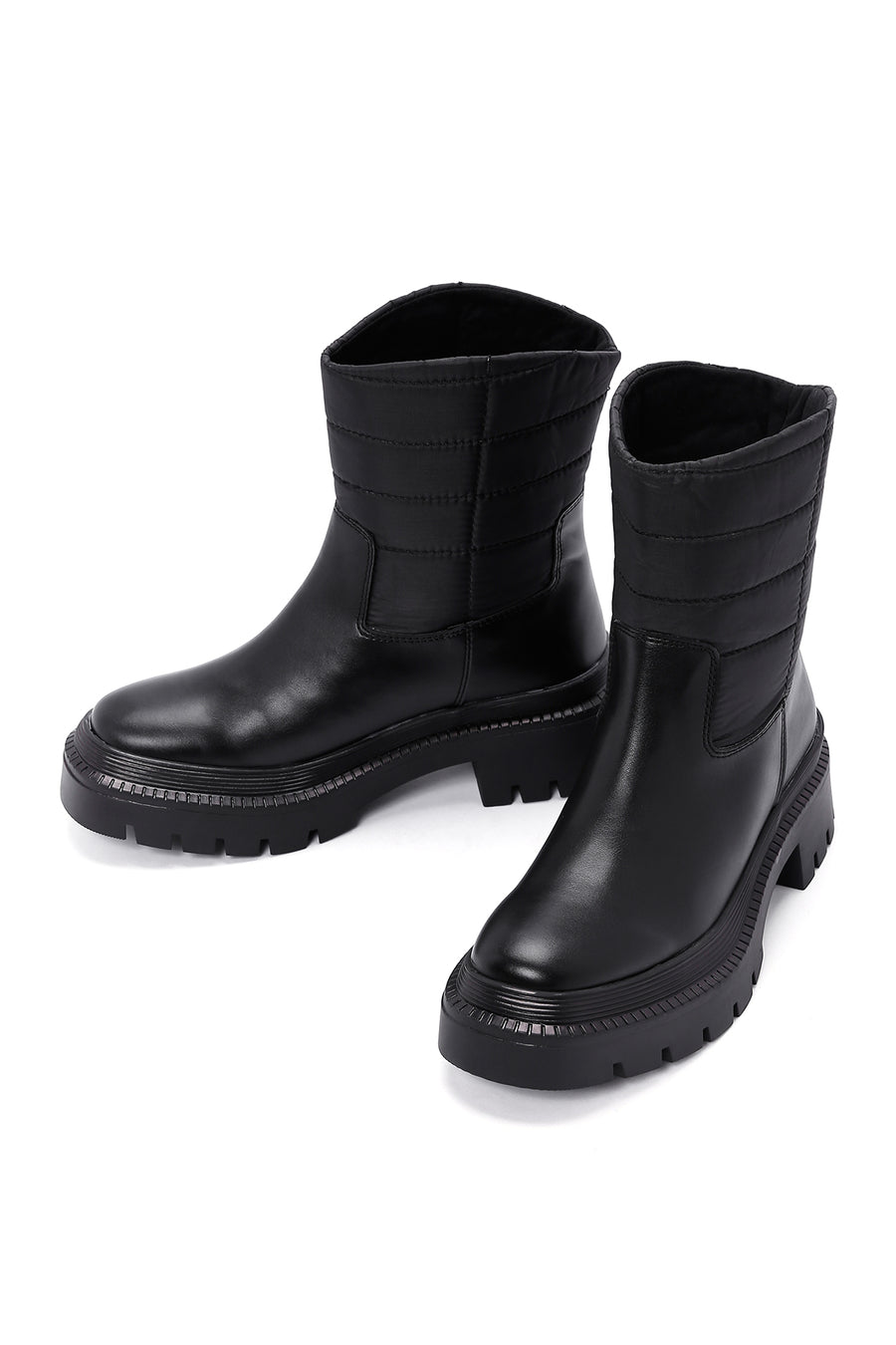 Women's Black Thick Soled Casual Boots