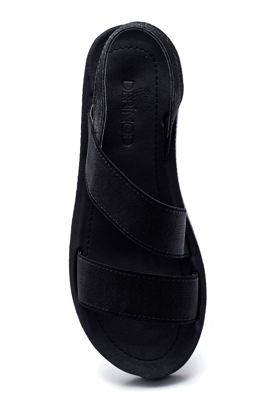 Women's Black Casual Flat Sandals