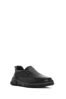 Men's Black Leather Comfort Loafer | Derimod