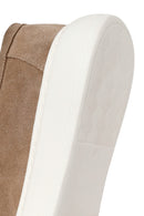 Male Beige Lace-Up Thick-Soled Suede Casual Shoes | Derimod