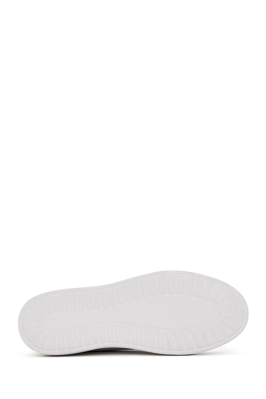 Men's White Lace-up Leather Sneaker