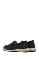 Women's Black Leather Loafer | Derimod