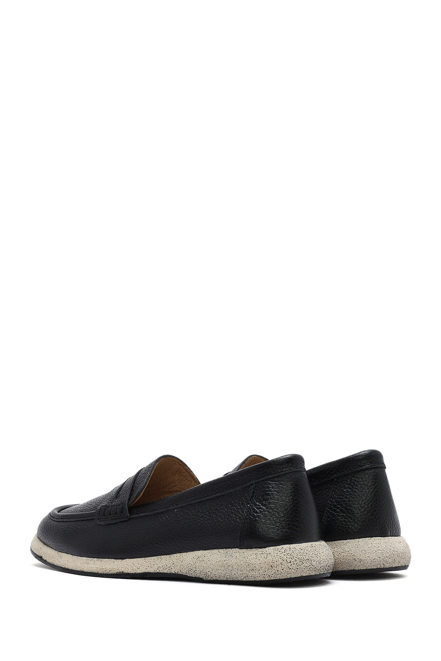 Women's Black Leather Loafer