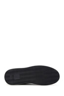 Male Black Lace-Up Thick-Soled Leather Sneaker | Derimod