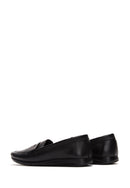 Women's Black Leather Comfort Loafers | Derimod
