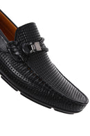 Derimod Fly Men's Black Leather Casual Loafer | Derimod