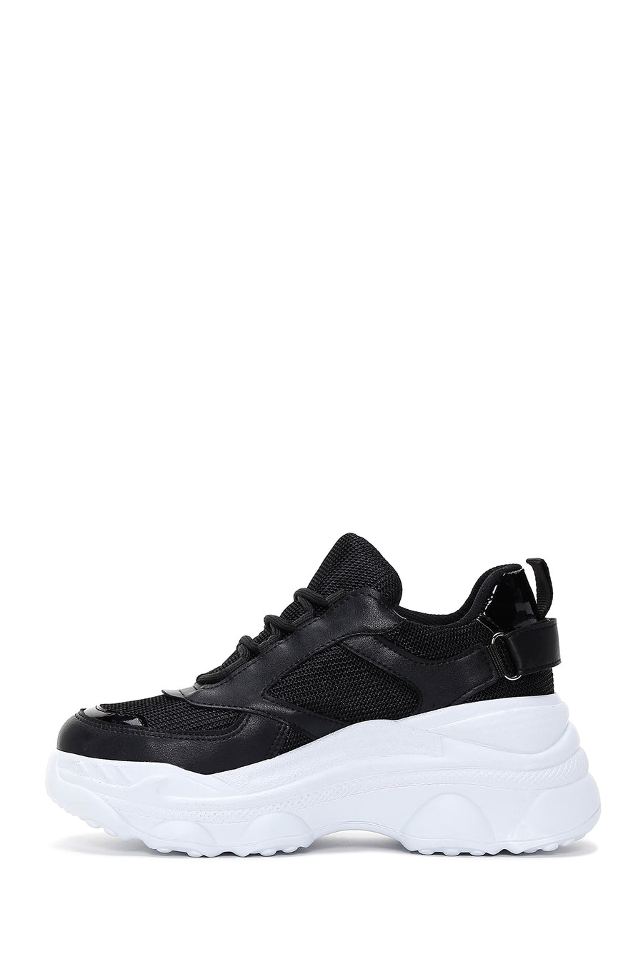 Women's Black Thick Soled Sneaker