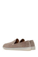 Women's Gray Suede Leather Loafer | Derimod