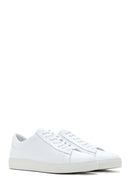 Men's White Leather Sneaker | Derimod