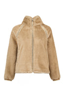 St-Moritz Woman Beige Oversize Teddy Coat | Derimod