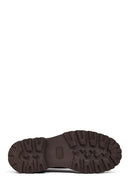 Male Brown Lace-Up Thick-Soled Leather Casual Shoe | Derimod