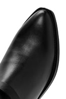 Women's Black Heeled Leather Cowboy Boots | Derimod