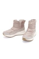 Skechers Women's Beige Bobs Sparrow Chunky Sole Fabric Boots | Derimod