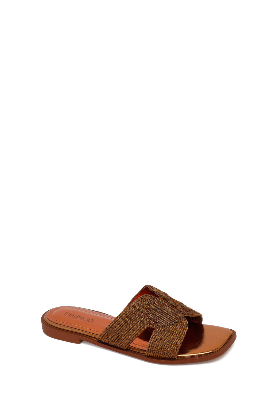 Woman Bronze Metallic Slipper
