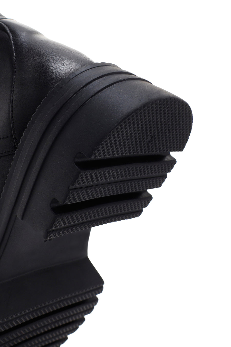 Women's Black Zippered Leather Boots