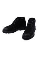 Men's Black Suede Leather Boots | Derimod