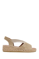 Women's Beige Leather Sandals | Derimod