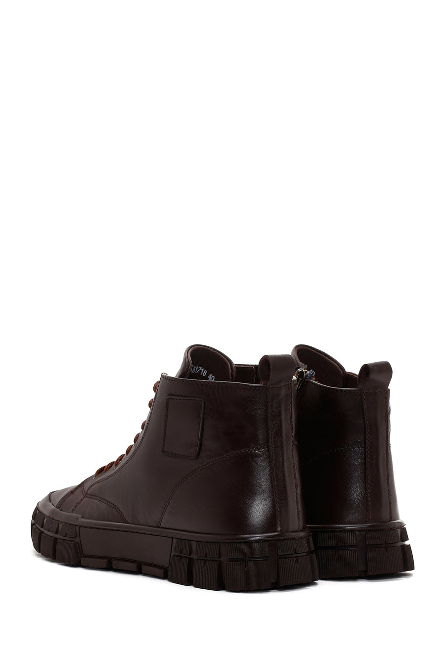 Men's Brown Leather High Top Sneaker