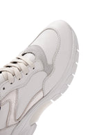 Women's Beige Leather Sneaker | Derimod