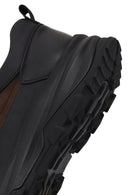 Male Brown Lace-Up Thick-Soled Leather Casual Sneaker | Derimod