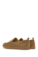 Women's Tan Suede Leather Loafer | Derimod