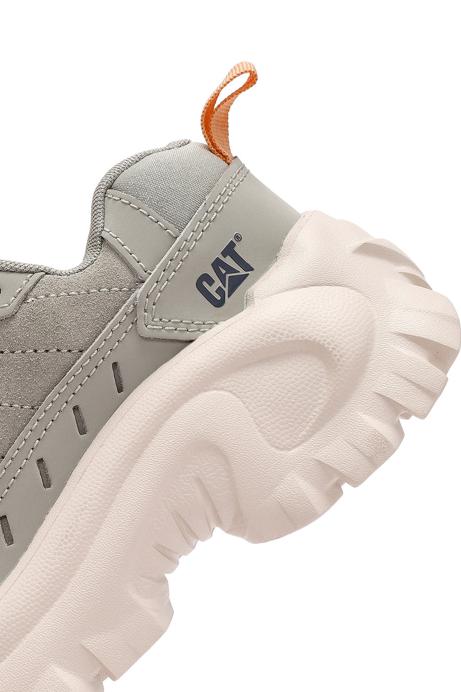 Caterpillar Women's Grey Intruder Essential Lace-Up Suede Leather Sneaker