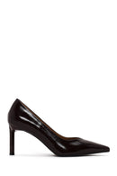 Woman Burgundy Thin-Heeled Patent Leather Leather Stiletto | Derimod