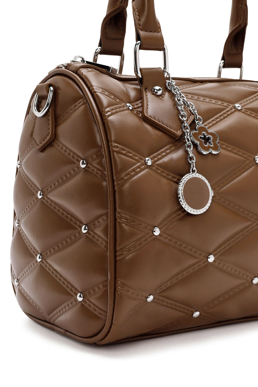 Women's Mink Long Strap Accessory Quilted Patterned Handbag