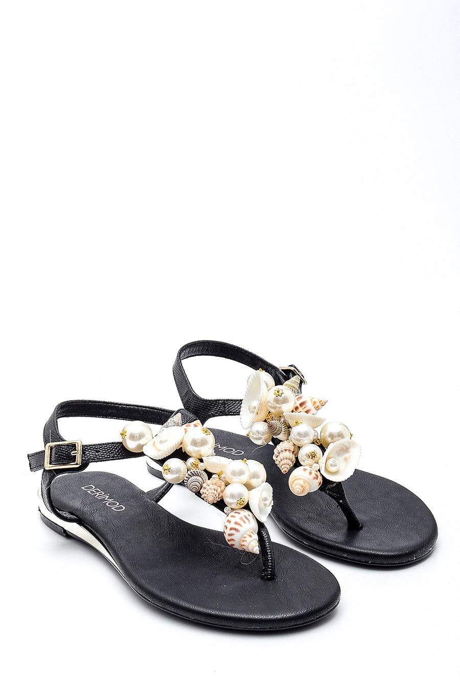 Women's Seashell Detailed Flip Flops Sandals