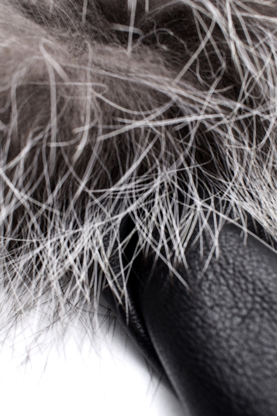 Women's Leather Fur Gloves