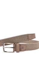 Men's Mink Braided Leather Belt | Derimod