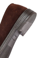 Woman Brown Buckled Suede Loafer | Derimod